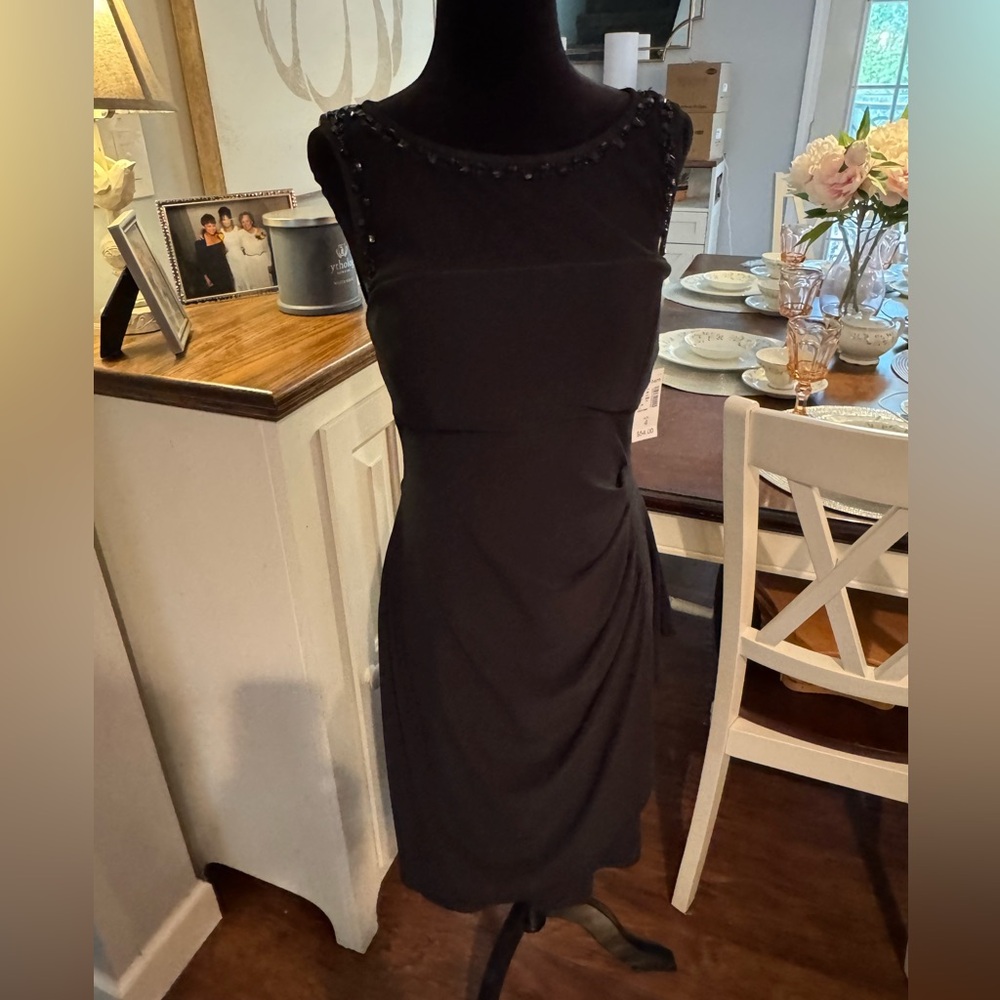 Black formal knee length dress